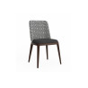 CHAISE PIPPA, MOTIF LOSANGES PETIT MODÈLE BLANC ET NOIR