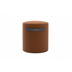 POUF MARS VELOURS UNI ROUILLE